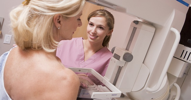 一般的な乳がん検査のマモグラム
